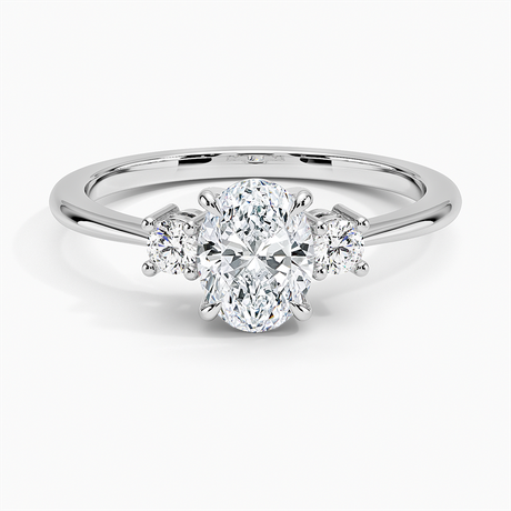 Three Diamond Engagement Ring - Selene