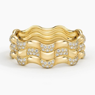 Honey Checkered Lab Diamond Ring