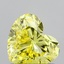0.68 Ct. Fancy Vivid Yellow Heart Lab Grown Diamond