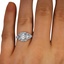 The Brinley Ring, smallzoomed in top view on a hand