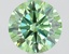 1.38 Ct. Fancy Vivid Green Round Lab Grown Diamond