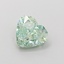1.03 Ct. Fancy Vivid  Green Heart Lab Grown Diamond