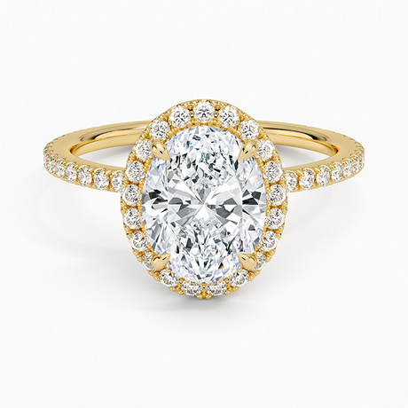 18K Yellow Gold Waverly Halo Diamond Ring (1/2 ct. tw.)