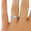 The Anaëlle Ring, smalltop view on a hand