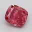 3.03 Ct. Fancy Vivid  Pink Cushion Lab Grown Diamond