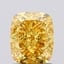 1.47 Ct. Fancy Vivid  Yellow Cushion Lab Grown Diamond