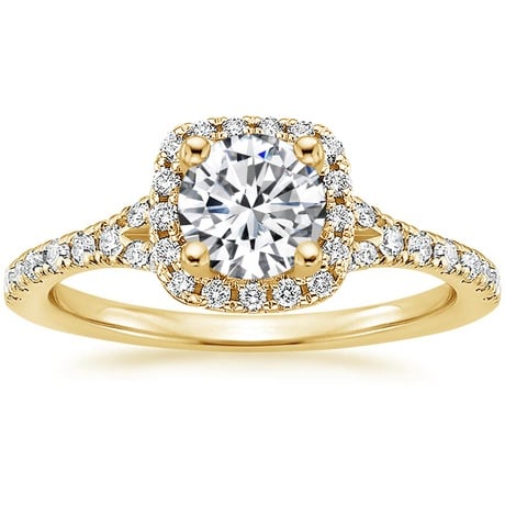 18K Yellow Gold Joy Diamond Ring (1/3 ct. tw.) with Bliss Diamond Ring (1/5 ct. tw.)