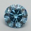 5.04 Ct. Fancy Vivid Blue Round Lab Grown Diamond