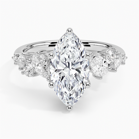 18K White Gold Olivetta Tapered Diamond Ring (1/2 ct. tw.)