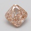1.41 Ct. Light  Brown Cushion Lab Grown Diamond