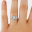 The Natalie Ring, smalltop view on a hand