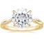 18K Yellow Gold Petite Twisted Vine Diamond Ring (1/8 ct. tw.), smalltop view