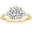18K Yellow Gold Yvonne Diamond Ring, smalltop view