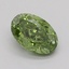 0.58 Ct. Fancy Vivid  Green Oval Lab Grown Diamond