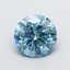 2.10 Ct. Fancy Vivid Blue Round Lab Grown Diamond