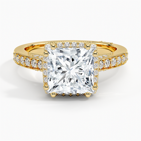 18K Yellow Gold Tacori Dantela Bloom Diamond Ring