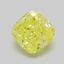 1.06 Ct. Fancy Vivid  Yellow Cushion Lab Grown Diamond