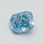 3.26 Ct. Fancy Intense Malibu Blue Cushion Lab Grown Diamond