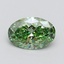 1.07 Ct. Fancy Vivid Green Oval Lab Grown Diamond