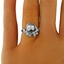 The Feliciana Ring, smalltop view on a hand