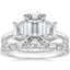 Platinum Rhiannon Diamond Ring with Hidden Accents with Leona Diamond Ring (1/3 ct. tw.)