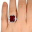 The Wynona Ring, smallzoomed in top view on a hand