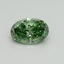 0.54 Ct. Fancy Vivid Green Oval Lab Grown Diamond