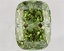 6.72 Ct. Fancy Vivid Green Cushion Lab Grown Diamond