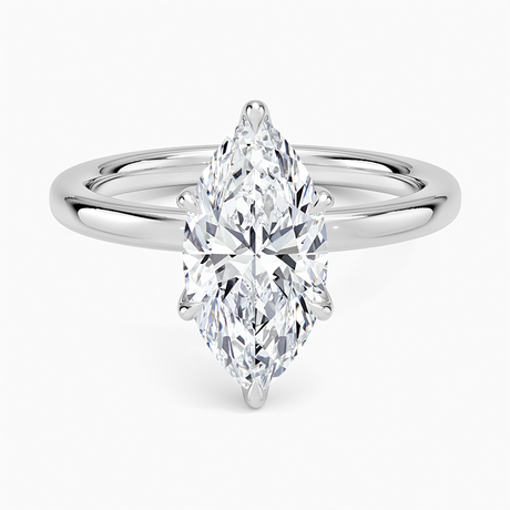 18K White Gold 2mm Petite Elodie Perfect Fit Solitaire Ring