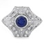 Art Deco sapphire Cocktail Ring