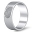 Fingerprint Flat Matte Ring, smallside view