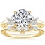 18K Yellow Gold Mariposa Diamond Ring with Yvette Diamond Ring