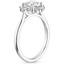 Platinum Cressida Halo Diamond Ring, smallside view