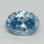 0.79 Ct. Fancy Vivid Blue Oval Lab Grown Diamond