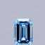 0.30 Ct. Fancy Vivid  Blue Emerald Lab Grown Diamond