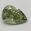 2.55 Ct. Fancy Vivid Green Pear Lab Grown Diamond
