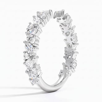 Olivetta Diamond Open Ring in 14K White Gold