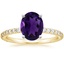 18K Yellow Gold Petite Shared Prong Three-Quarter Coverage Diamond Ring (1/3 ct. tw.), smalltop view