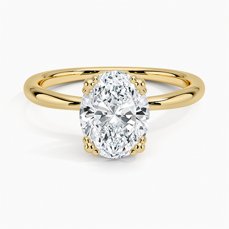 18K Yellow Gold Freesia Triple-Prong Solitaire Ring
