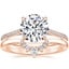 14K Rose Gold Luxe Dawn Diamond Ring with Lunette Diamond Ring