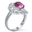 The Barbarella Ring, smallzoomed in top view on a hand