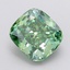 2.07 Ct. Fancy Vivid Green Cushion Lab Grown Diamond
