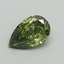 0.51 Ct. Fancy Vivid Green Pear Lab Grown Diamond