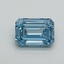 1.09 Ct. Fancy Vivid Blue Emerald Lab Grown Diamond