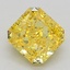 0.72 Ct. Fancy Vivid Yellow Radiant Lab Grown Diamond