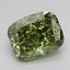 2.57 Ct. Fancy Vivid  Green Cushion Lab Grown Diamond