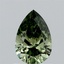 0.90 Ct. Fancy Vivid  Green Pear Lab Grown Diamond
