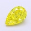 2.02 Ct. Fancy Vivid Yellow Pear Lab Grown Diamond