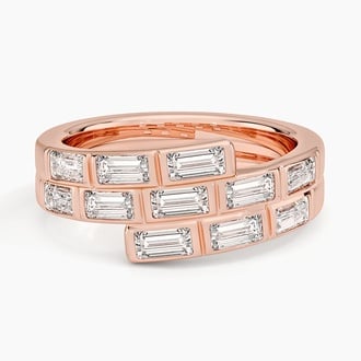 Brenna Baguette Lab Diamond Wrap Ring (1 1/5 ct. tw.)