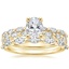 18K Yellow Gold Mirage Marquise Diamond Ring with Joelle Diamond Ring